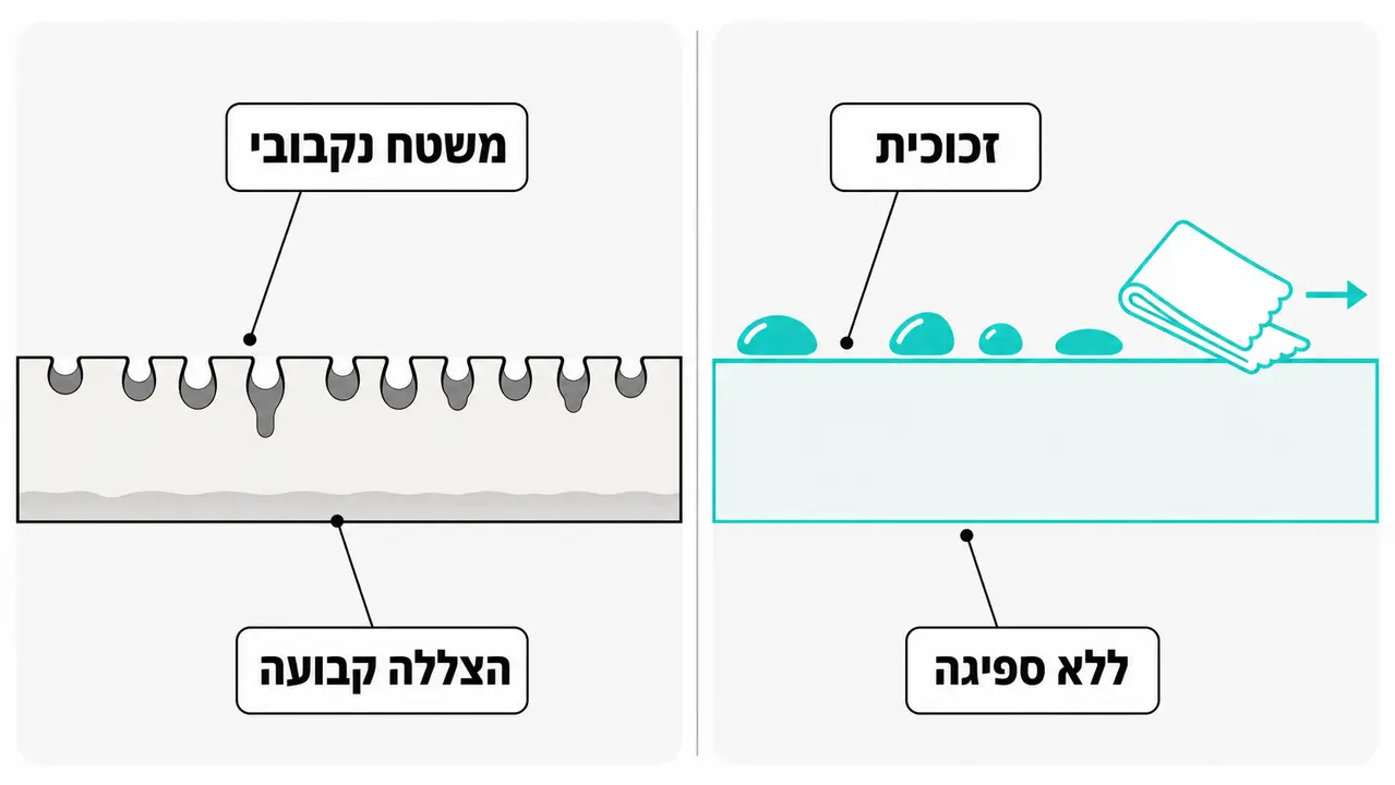 לוח זכוכית באמת לא מכתים אחרי חמש שנים?