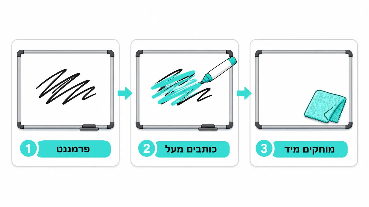 מקרה חירום: טוש פרמננט על לוח מחיק