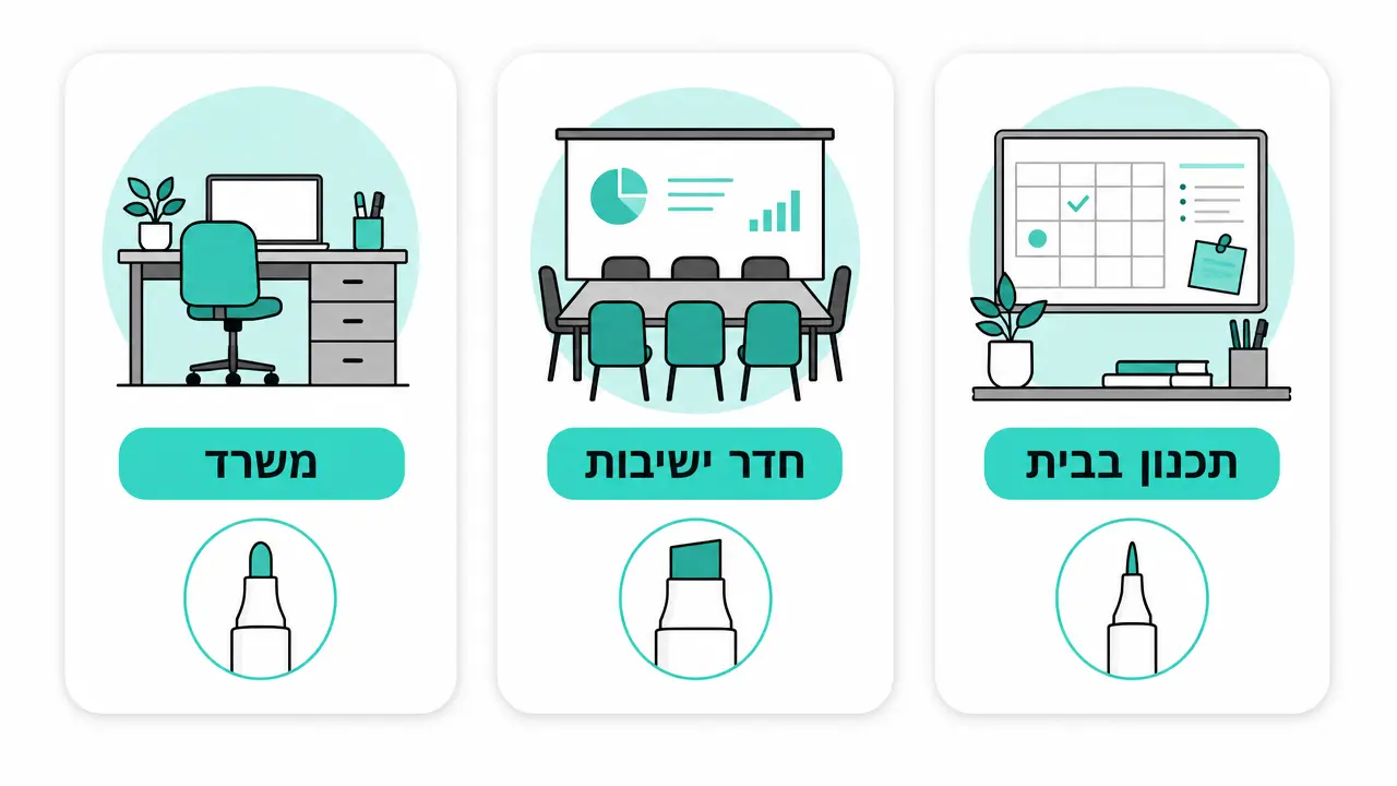טבלת בחירה לפי שימוש