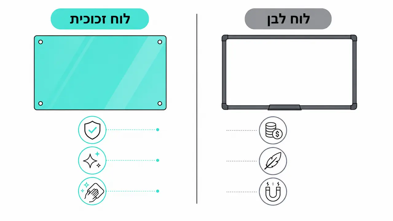 אילו טושים ואיזה ניקוי מתאימים לכל לוח?