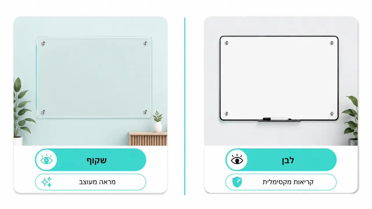 שקוף מול לבן: איזה עיצוב מנצח איזה תרחיש?