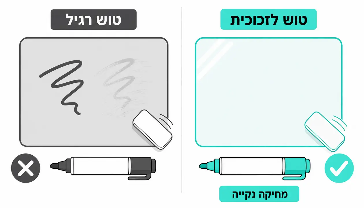 מחק מגנטי, ספוג רגיל או מטלית: מה עדיף?