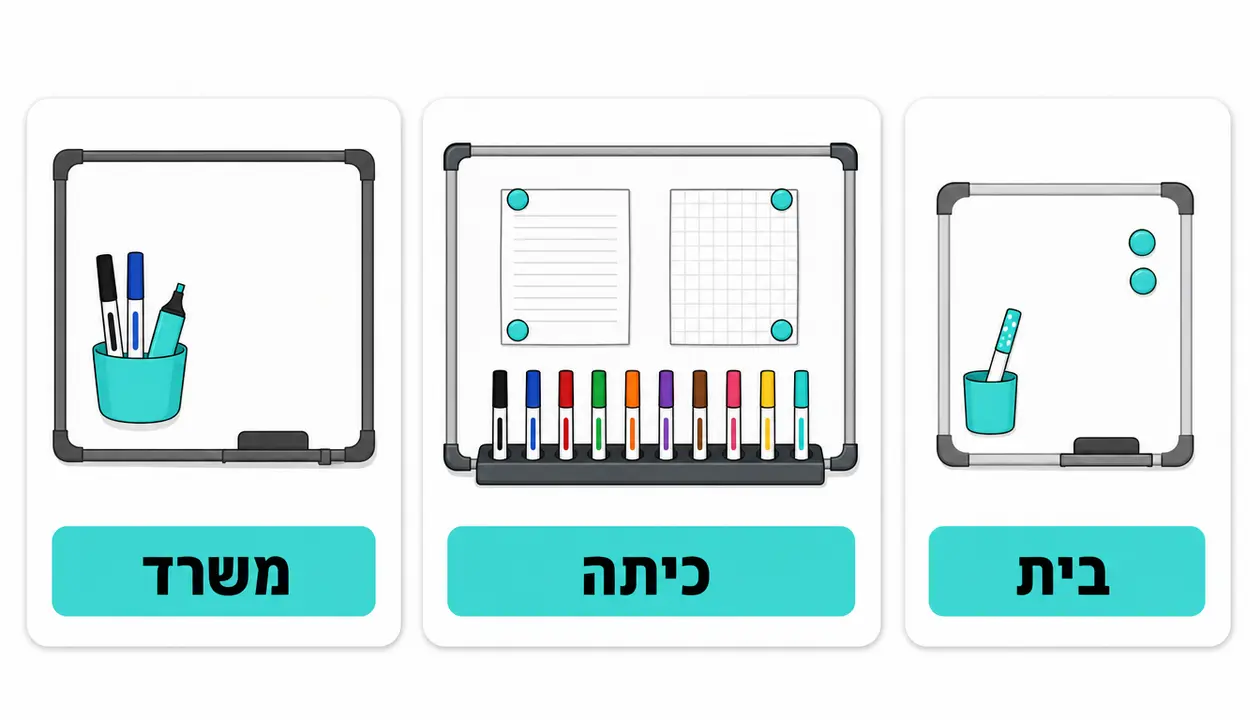 אילו אביזרים לכל חלל: משרד, כיתה ובית?