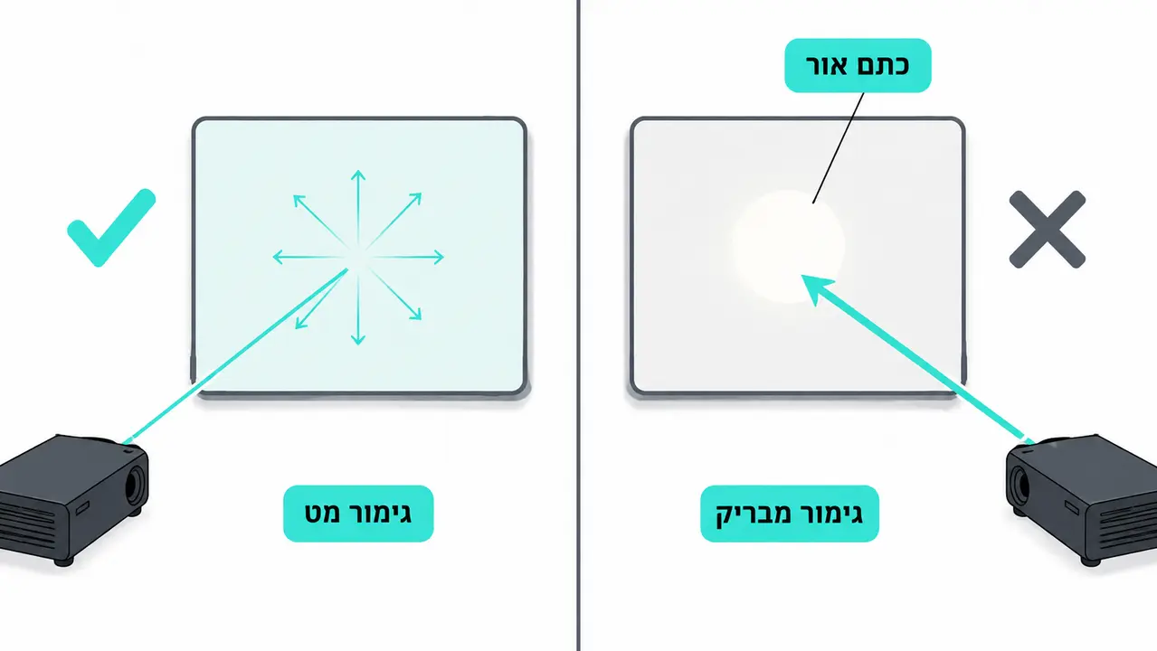האם לוח זכוכית מחיק מתאים להקרנה?