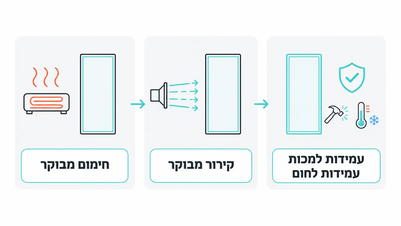 זכוכית מחוסמת, תקן בטיחות, לא סיסמה שיווקית