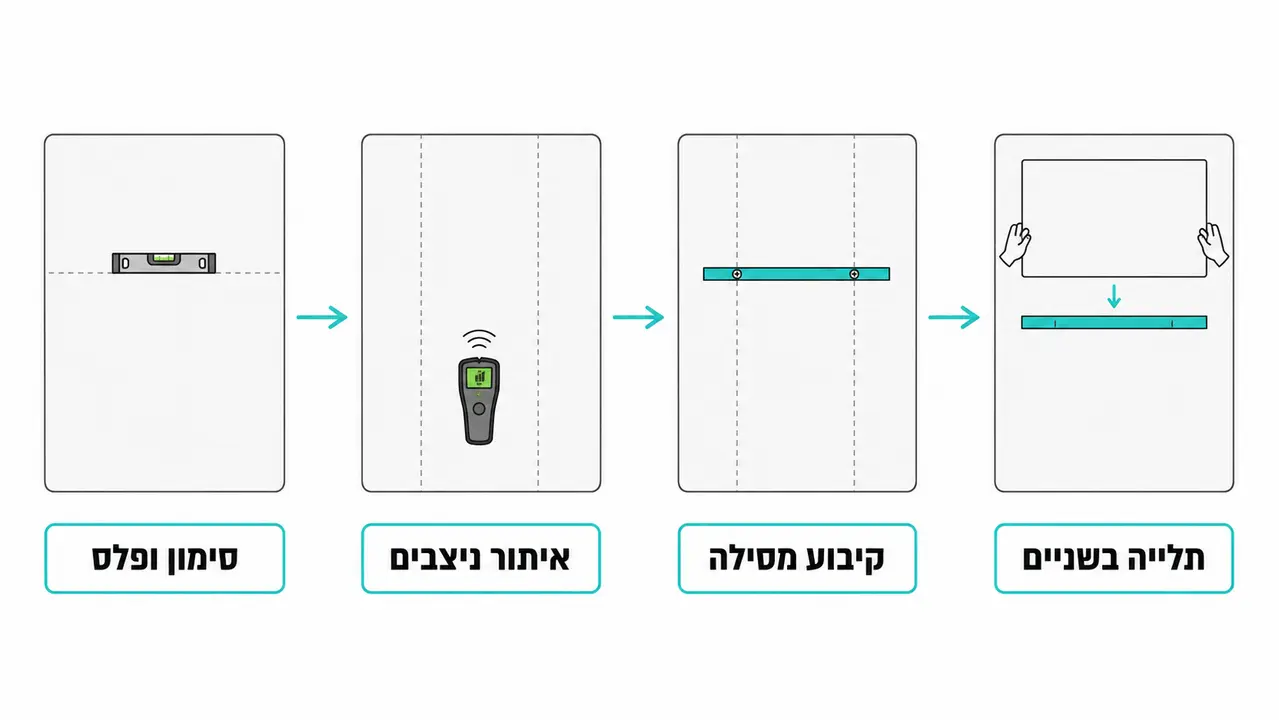 שלב אחרי שלב, התקנה נסתרת של לוח זכוכית על גבס