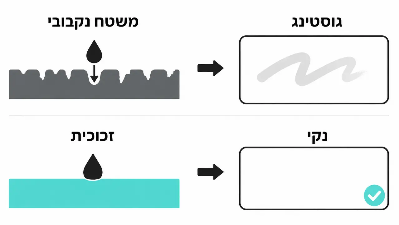 האם זכוכית באמת לא עושה Ghosting?