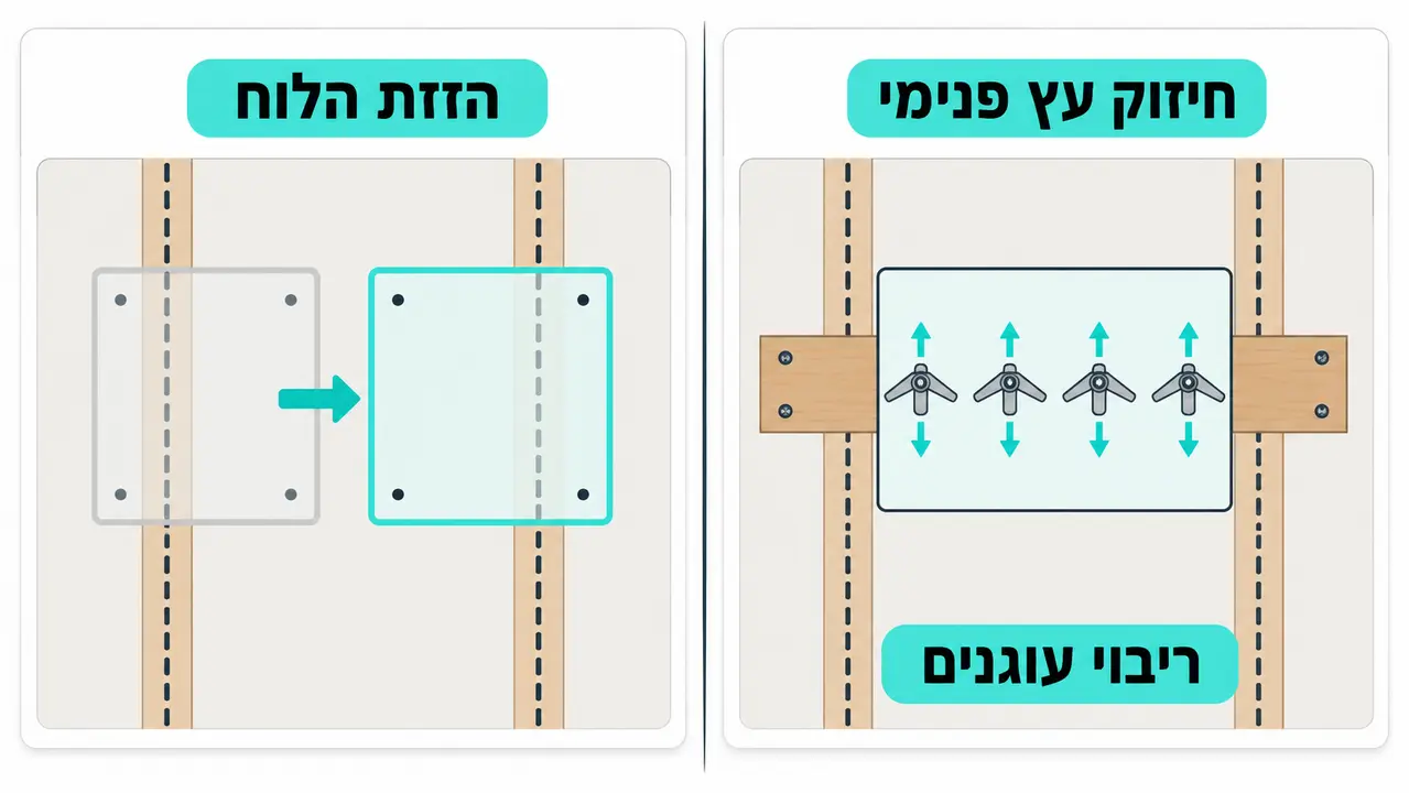 מה עושים כשאין ניצב בדיוק במקום שרוצים את הלוח?