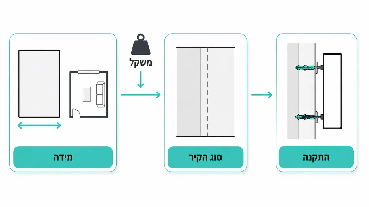 עובי, משקל וסוג הקיר, שילוב שצריך לתכנן יחד