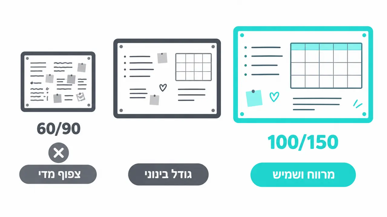 איזה גודל לוח מחיק מגנטי מתאים לבית כדי שבאמת ישתמשו בו?