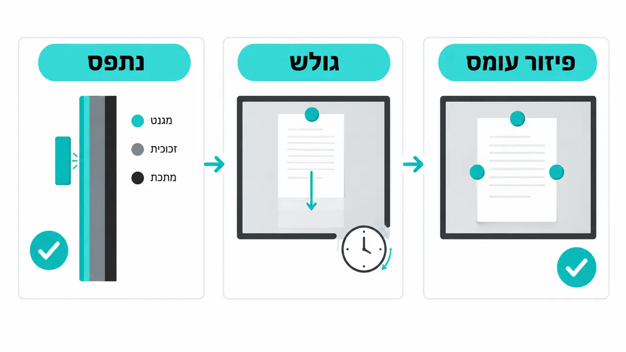 למה מגנטים מחליקים למטה גם כשהם נתפסים?