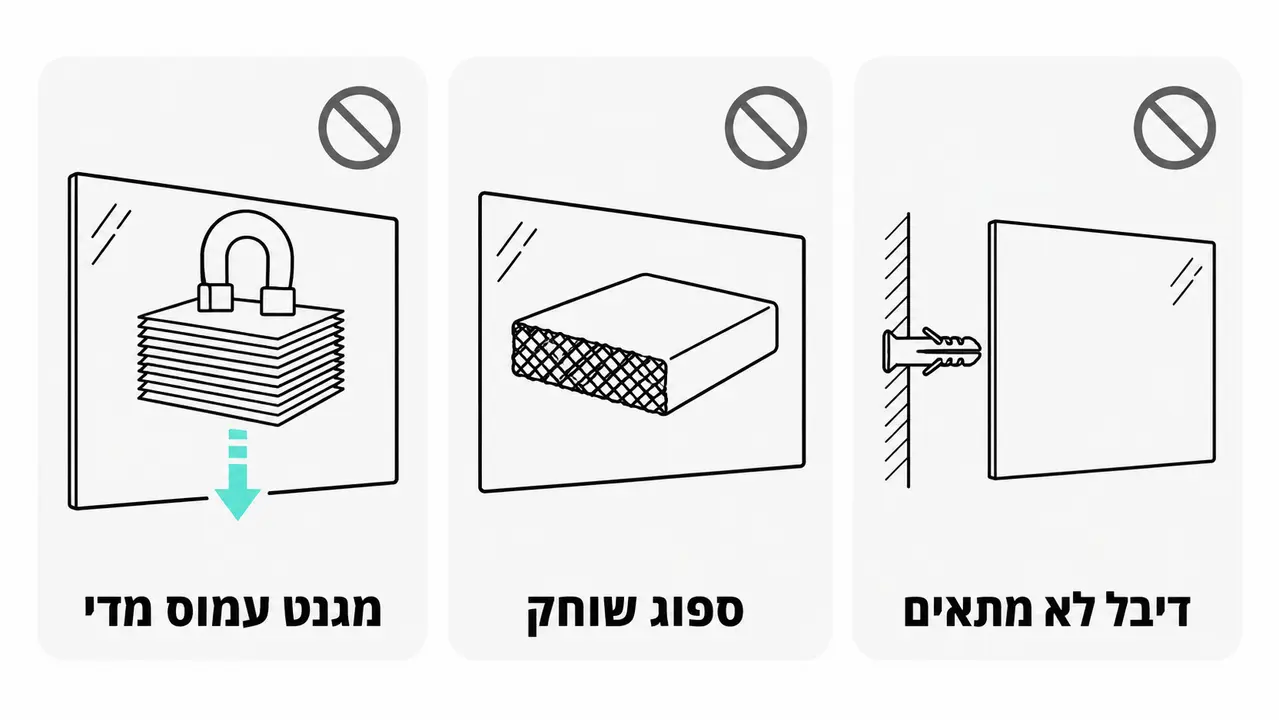 מה נחשב "שימוש לא נכון" בלוח מזכוכית