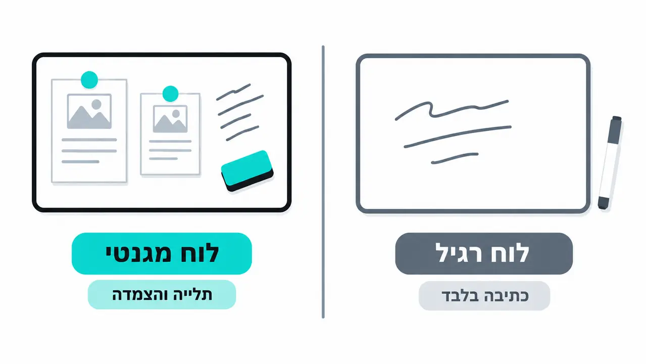 לוח מחיק מגנטי או לוח מחיק רגיל, מה עדיף