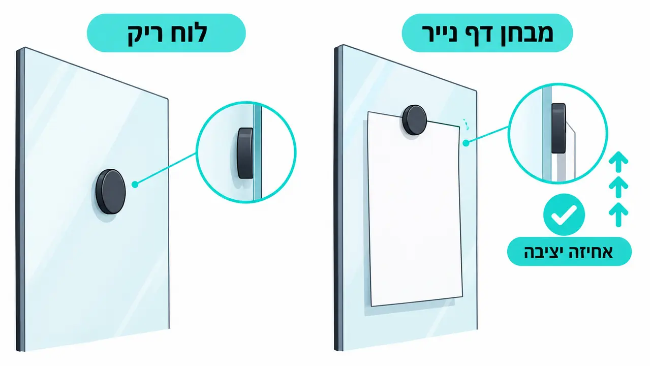 איך יודעים אם הלוח באמת מגנטי לפני שקונים (או אחרי התקנה)?