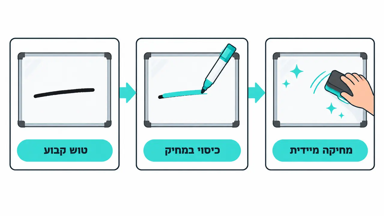מה עושים אם כתבו בטעות בטוש לא מתאים (למשל טוש שלא נמחק)?